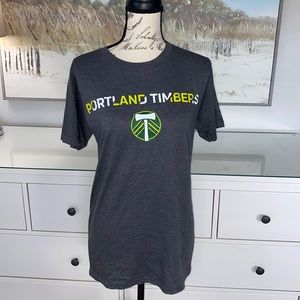 NWT⚽️ Fanatics Portland Timbers MLS Logo Gray Short Sleeve T-Shirt Size Small